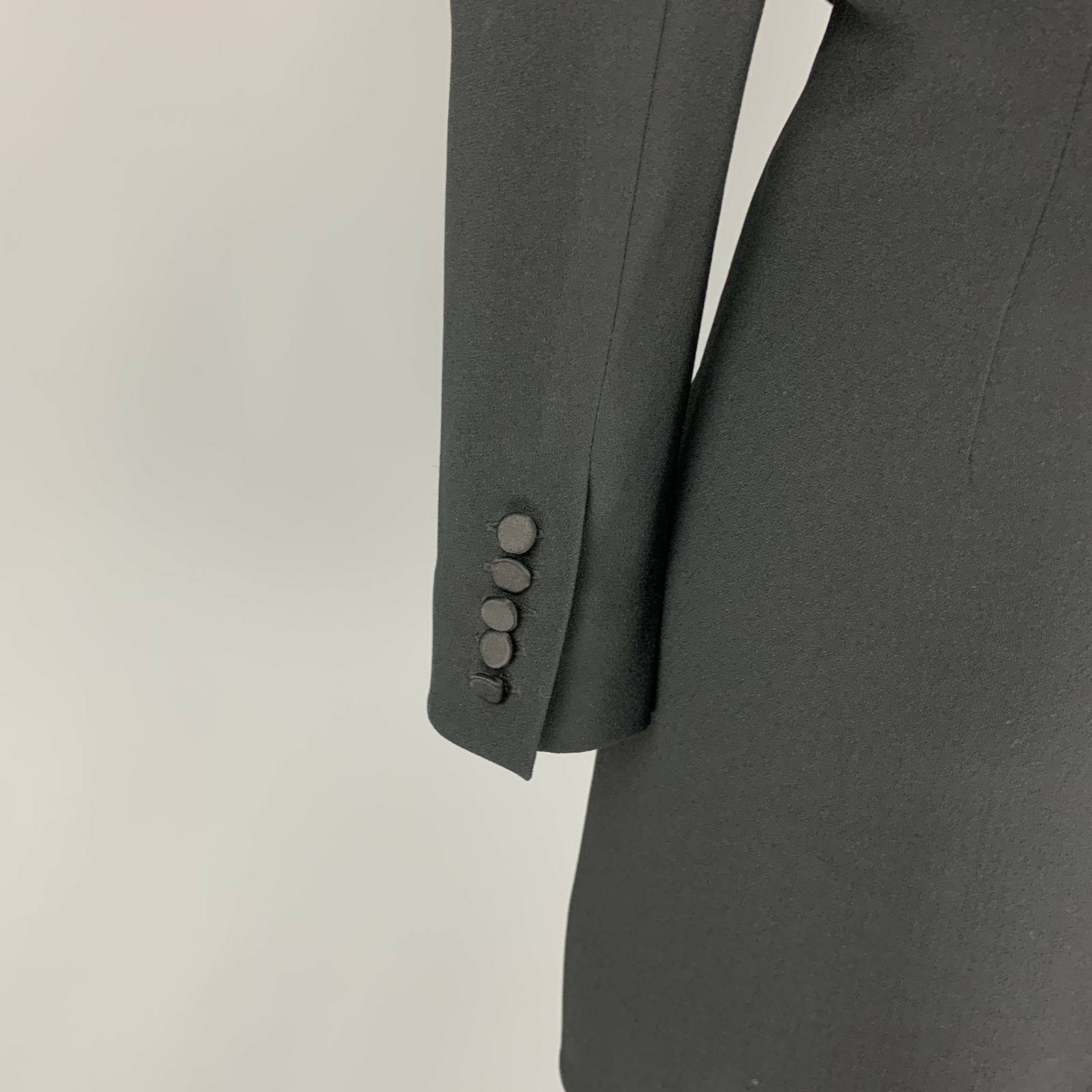 Abito sopra il ginocchio SAINT LAURENT taglia 8 nero misto acetato tessuti misti