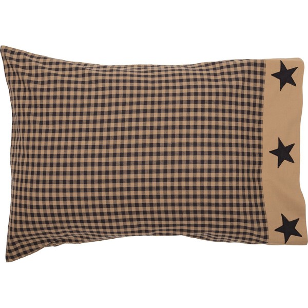 VHC Brands Black Check Pillow Case Set of 2 21x30 for sale online eBay