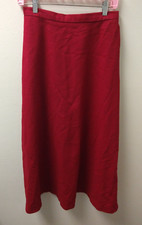 Vtg requirements Red Wool Skirt Size 10 Pure new Wool made in USA Pencil A-Line