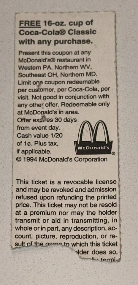 Boleto de temporada de los Browns Steelers NFL Testaverde Odonnell Thigpen TD 18/12/1994 Foto 2 de 2