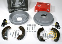 Zimmermann Bremstrommeln Ø 200 Mm + Backen + ZubehöR Set Hinten FüR VW UP