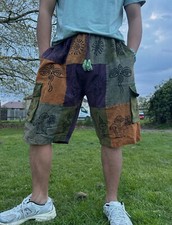 Unisex hippie stonewashed shorts 100% cotton fabric | Eco friendly sustainable