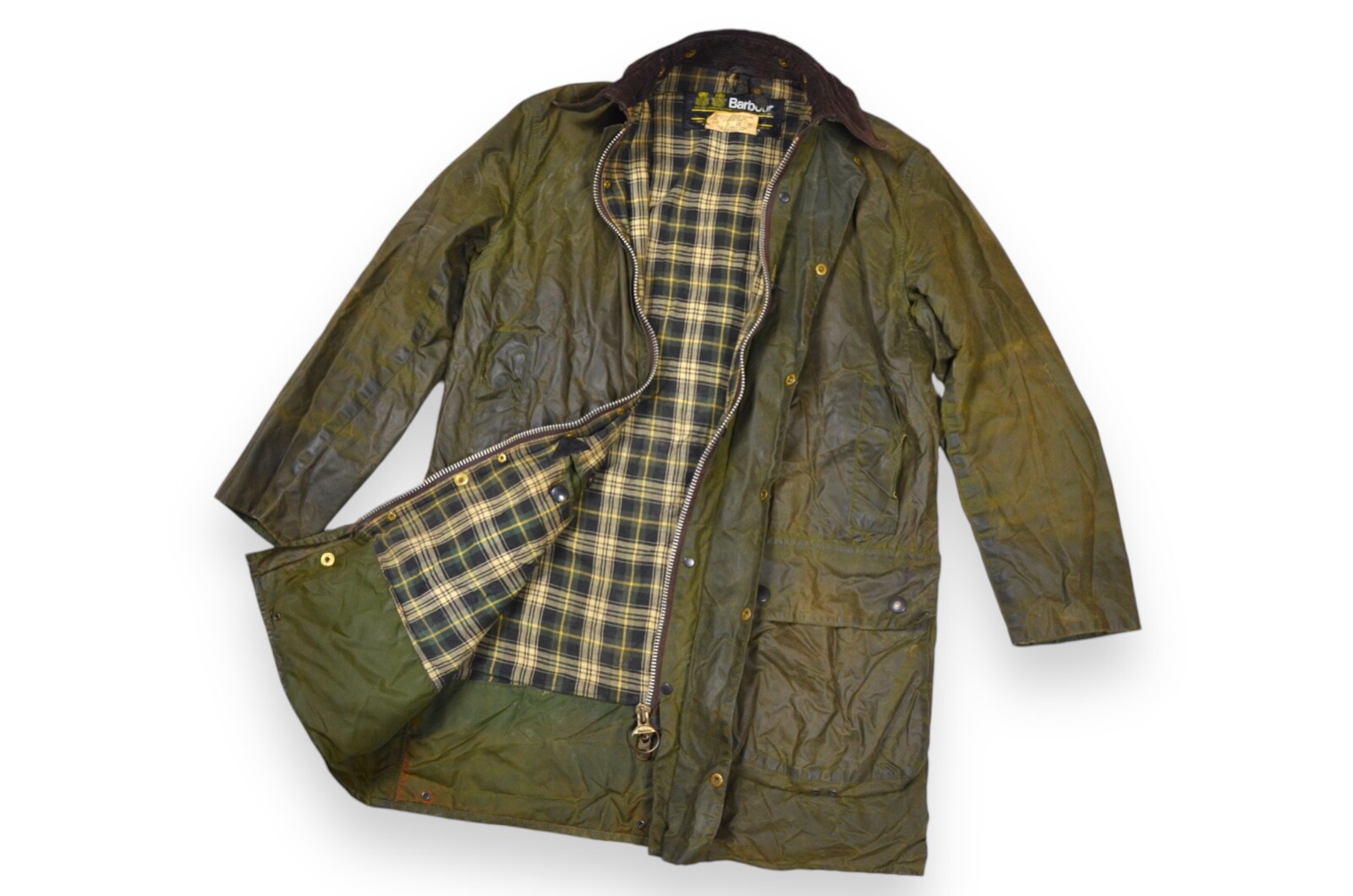 Men's Barbour Border Jacket Vintage Wax A200 England Size C38/97cm