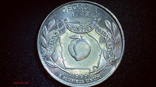 1999 P Georgia State Quarter Chips and Pre-Diebreaks! - Picture 8 of 8