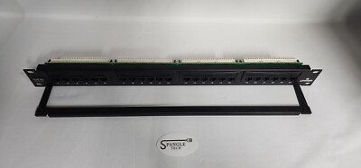 Leviton Cat 5e Flat Patch Panel 24-Port GigaMax 5e 1RU 256-5G596-U24 -Used