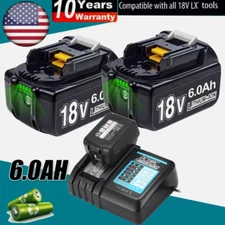 6.0Ah Battery/Charger for Makita 18V 3.0Ah LXT Li-ion Battery BL1830 BL1860 PACK