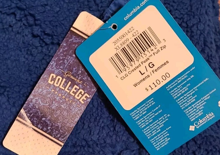 $110 Columbia Kentucky Wildcats Women's LARGE Crested Peak Puffer Fleece Jacket image 2