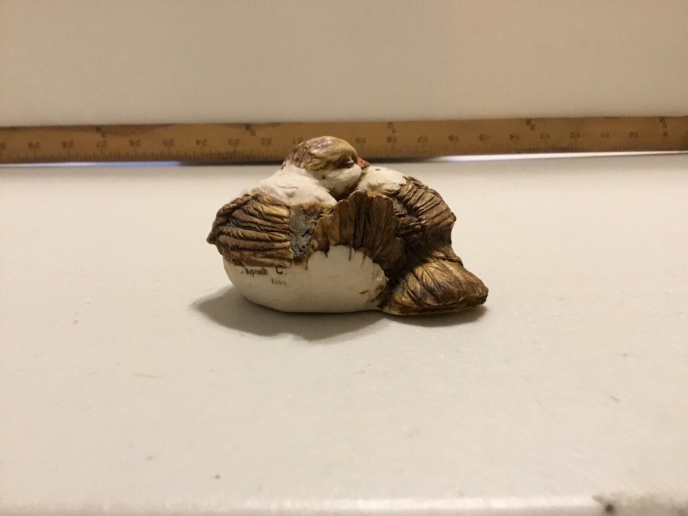 Cuddling birds figurineH-2.25”L-3”-3.5” -made in Italy-Artefice Ollanta-resin