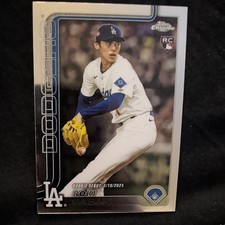 2025 Topps Chrome Update Roki Sasaki Rookie Los Angeles Dodgers USC73 MLB Debut