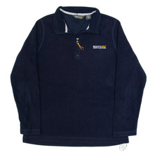 REGATTA Womens Fleece Blue 1/4 Zip UK 10