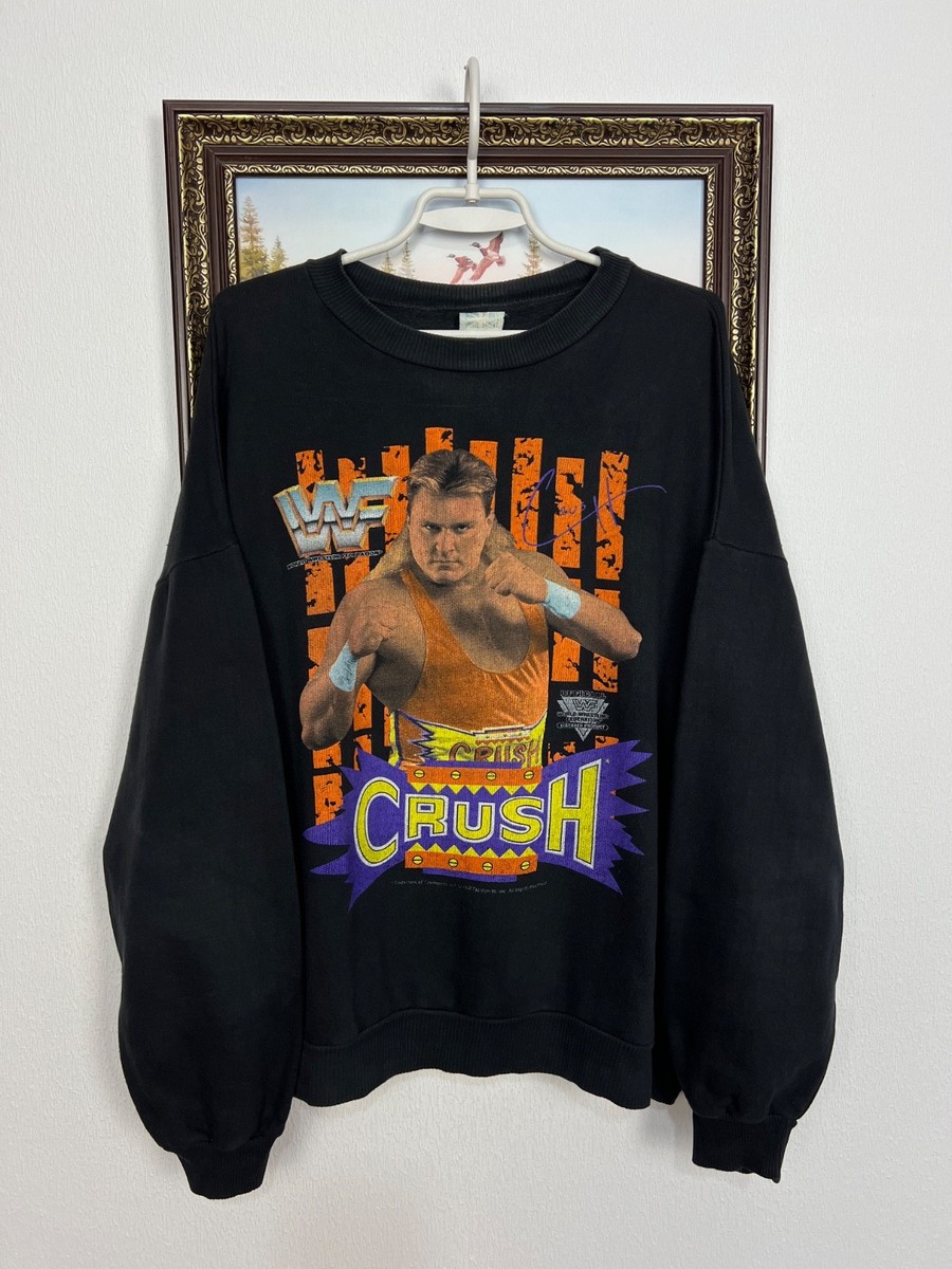 Vintage 90's Crush WWF Wrestling Over Print Sweatshirt Brian Adams