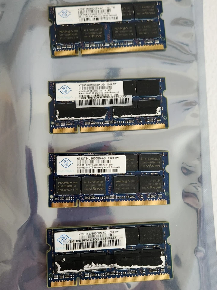 Nanya 16Gb ( 8 X 2GB) TESTED! FUNCTIONAL - 8x Nanya 2GB 2Rx8 PC2-6400S-666-F1.80 - Image 4 of 4
