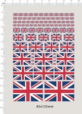 4-40mm 1/35 1/72 United Kingdom UK Great British National Flag Model Water Decal