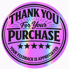 Thank You for Your Purchase Stickers 2 Round ...