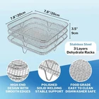 3 Air Fryer Rack Tray Stainless Steel Steaming Racks Air Fryer Tools Baking Pan