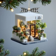 Garden Shop Ornament Miniature Succulent Planter Christmas Plant Lover