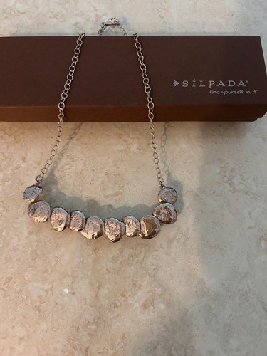 SILPADA STERLING SILVER -COIN DISC NECKLACE (RETIRED PIECE)
