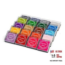 Craft Ink Pad Stamps Partner DIY Color,20 Colors Rainbow Finger Ink pad for