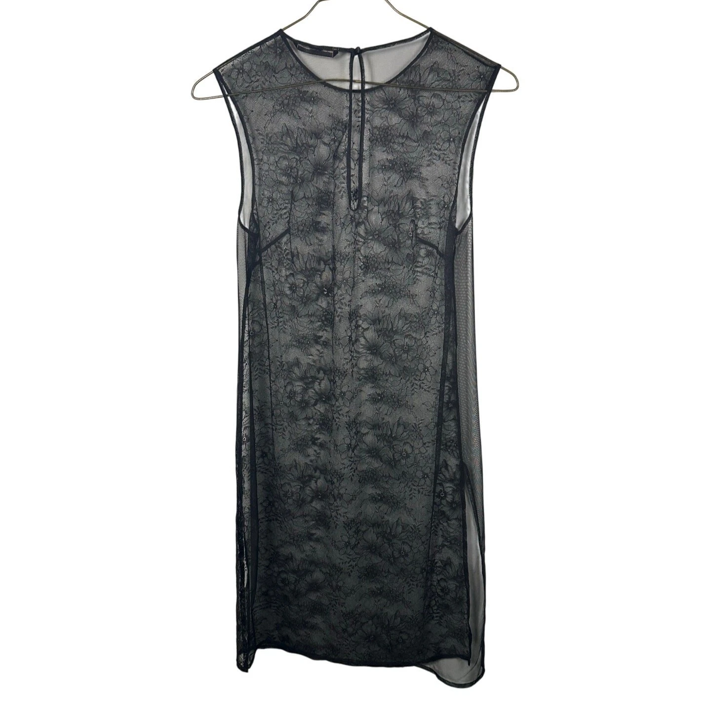 UNDERCOVER Abito donna Victoria's Secret nero maglia trasparente floreale girocollo slip grande