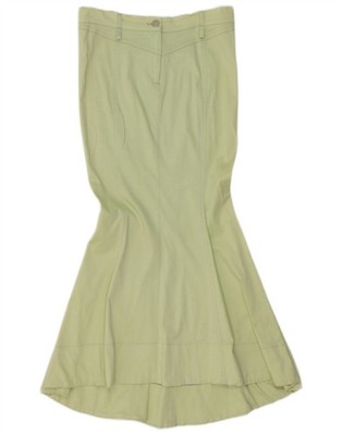 Roccobarocco Womens Mermaid Skirt IT 42 Medium W28 Green Cotton DH07