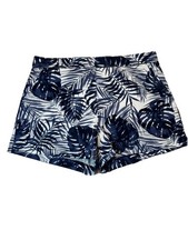 Spanx On-the-Go Tropical Print Shorts Size XLarge No Size Tag Pull On Blue