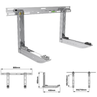 Wandhalterung Edelstahl KEPLERO SKP-120A Halterung Split Klimaanlage Aussengerät