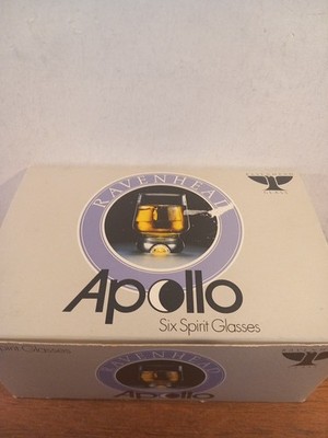 Vintage Ravenhead Apollo 70er Jahre Schnaps/Girituosenbrille X6 OVP 