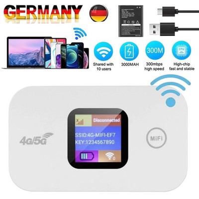 4/5G LTE Tragbare Mobiler Wireless WLAN Router Hotspot WiFi Modem SIM Karte DHL