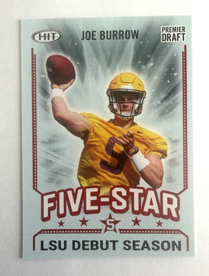 2020 Sage Hit Five-Star LSU Debut Season Joe Burrow #91 Red Premier Draft RC