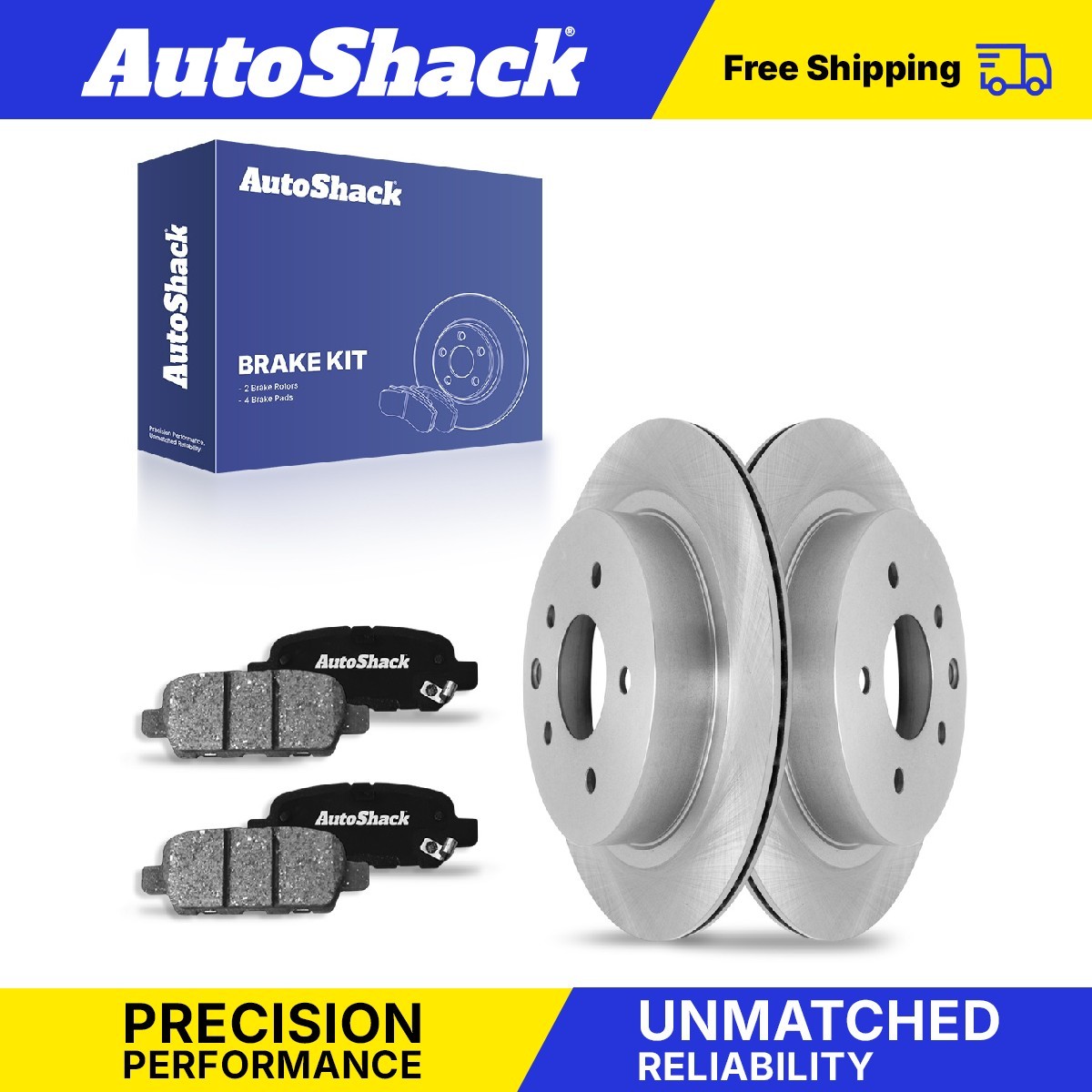 Rear Brake Rotors Ceramic Pads for Nissan Rogue Select 2014-2017 Juke 2.5L