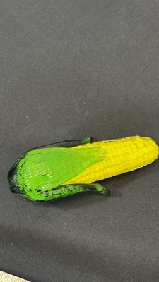 Hand Blown Art Glass Fruit Vegetable Murano Style Glass Yellow Corn 8''