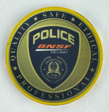 BNSF Railway Police Special Agent Challenge Coin Railroad Train Double Sided