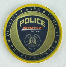 BNSF Railway Police Special Agent Challenge Coin Railroad Train Double Sided