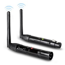 Donner 2PCS DMX512 DMX Dfi DJ 2.4G Wireless 1 Receiver with Light mini, Black