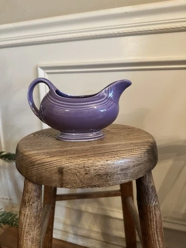 Vintage Fiesta Ware Lilac Ceramic Gravy Boat.