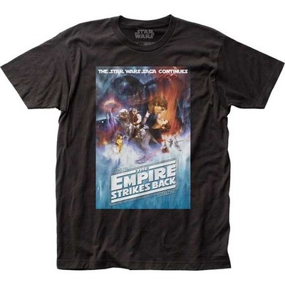 Men's Star Wars Empire Strikes Back Poster T-Shirt Darth Vader Han Solo - New