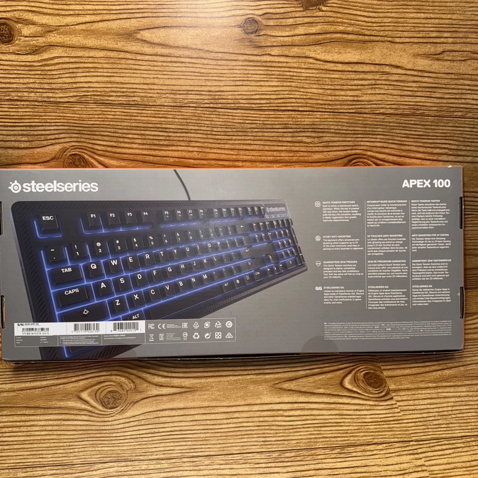 SteelSeries Apex 100 Gaming Keyboard Blue Backlit #ML - Image 2 of 2