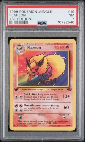 Flareon (1st Edition) graded PSA 7 for sale on eBay
