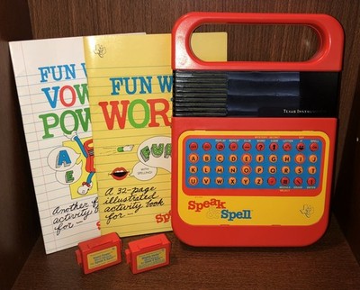 Vintage 1978 Texas Instruments Speak & Spell Tested Working with  Activity Book