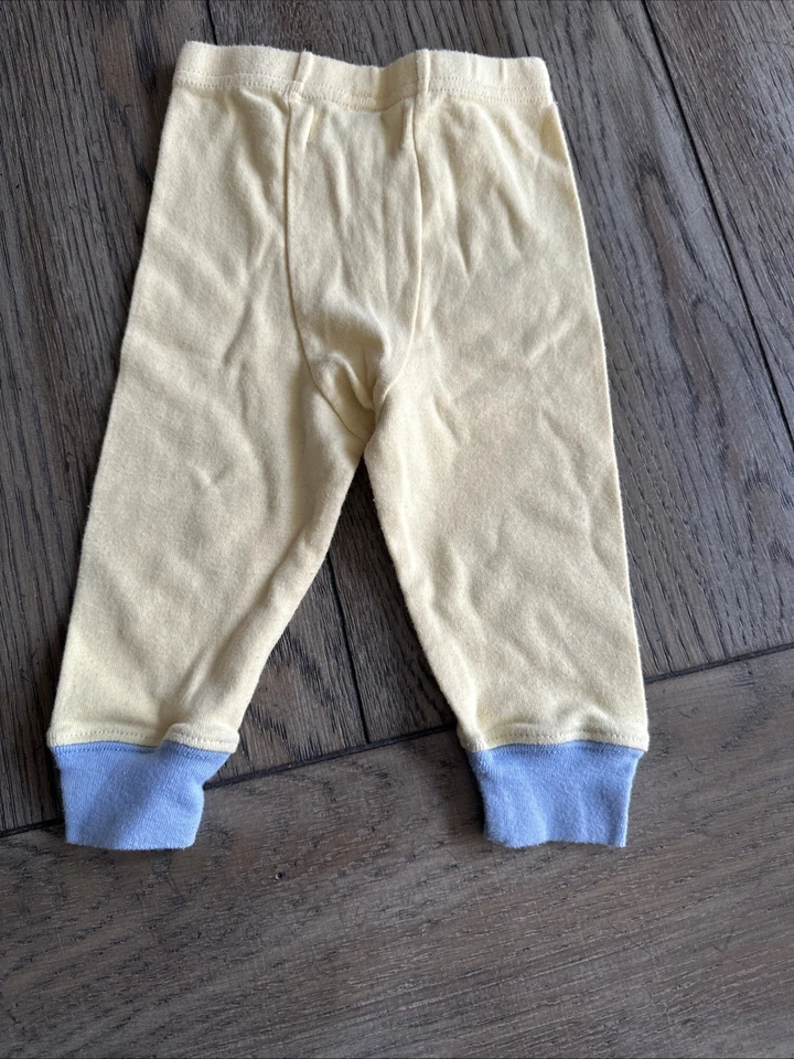 Pantalones infantiles vintage Gymboree Rainbow Tag, amarillo pálido/azul, zanahorias Foto 3 de 4