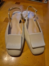 Alex Marie Micha Leather Cream Slingback Flat Size 9.5