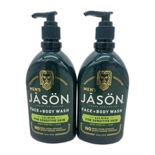 Jason 2-in-1 Face and Body Wash 16oz - Infused with Hemp & Aloe for Men Lot of 2