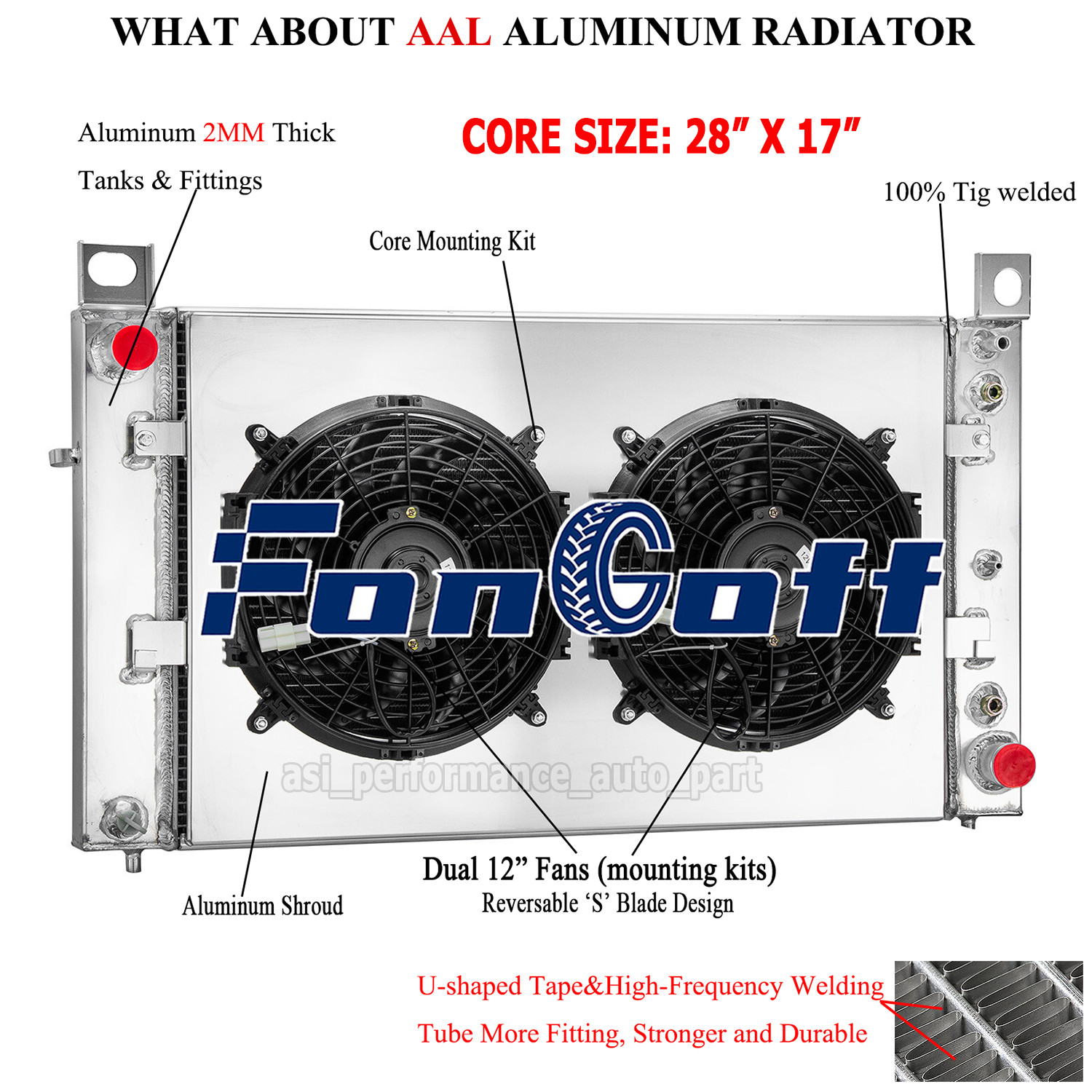 4 Row Radiator+Shroud Fan For 1999-2012 Chevy Silverado 1500 2500 Yukon 4.8L PRO
