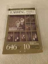 Crafts Jewelry/Earring Making Kit 646 pcs Blk Silver Brn Complete