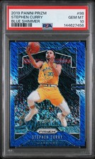 2019-20 Panini Prizm Stephen Curry #98 Blue Shimmer Prizm PSA 10 POP 4 SSP /8?