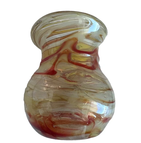 Art Glass Murano Type Toothpick Glass Vase 2 inches tall Vintage