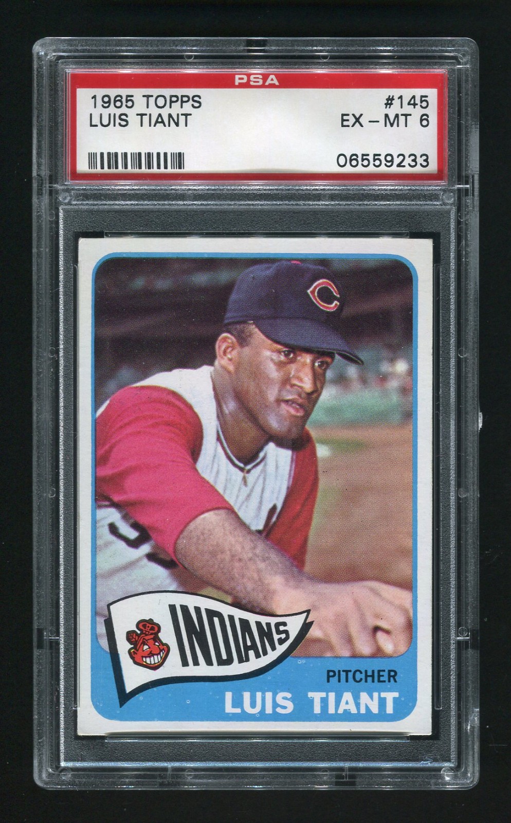 LUIS TIANT 1965 TOPPS #145 - PSA 6 EX-MT - RC ROOKIE - CLEVELAND INDIANS