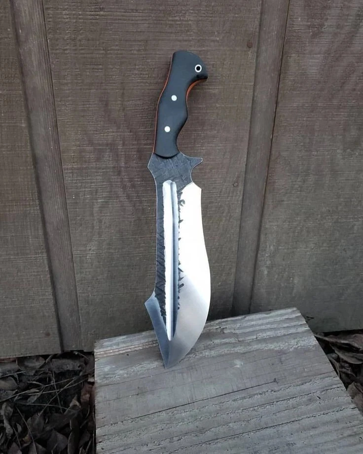 CUSTOM HANDMADE D2 TOOL STEEL HUNTING BOWIE KNIFE SURVIVAL KNIFE CAMPING KNIFE