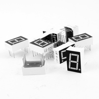 10Stück Common Cathode 10-Pin 1 Bit 7Segment 0,56''rote LED-Anzeige digital Rohr