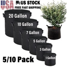 5 Pk Plant Grow Bags Fabric Pot Nursery Soil ...